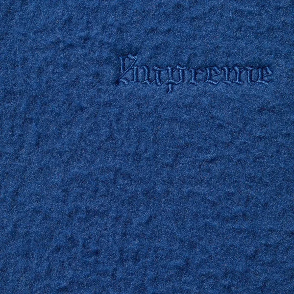 Supreme Pilled Zip Up Hooded Sweatshirt - Dark Royal (front)