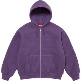 Supreme Pilled Zip Up Hooded Sweatshirt Dusty Purple