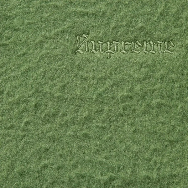 Supreme Pilled Zip Up Hooded Sweatshirt - Olive (front)