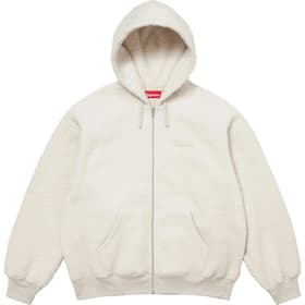 Supreme Pilled Zip Up Hooded Sweatshirt Stone