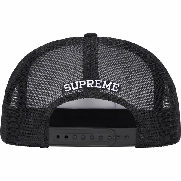Supreme Pin Up Mesh Back 5-Panel - Black (front)