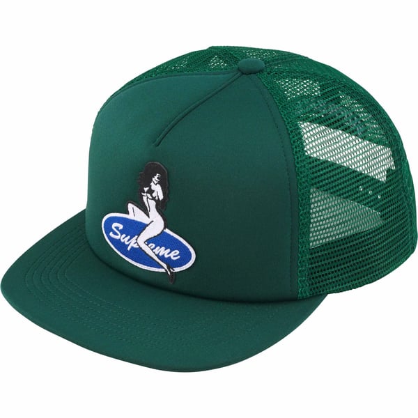 Supreme Pin Up Mesh Back 5-Panel - Green (front)