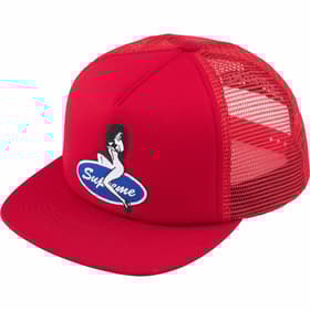 Supreme Pin Up Mesh Back 5-Panel Red