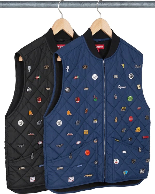Supreme Pins Quilted Work Vest - Product Image