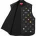 Supreme Pins Quilted Work Vest - Black (front)