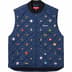 Supreme Pins Quilted Work Vest - Navy (front)
