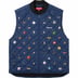Supreme Pins Quilted Work Vest - Navy (front)