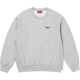Supreme Pinstripe Crewneck Heather Grey