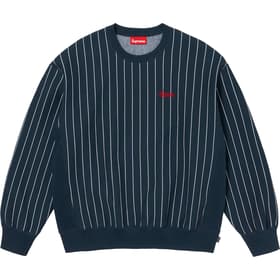 Supreme Pinstripe Crewneck Navy