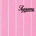 Supreme Pinstripe Crewneck - Pink (front)