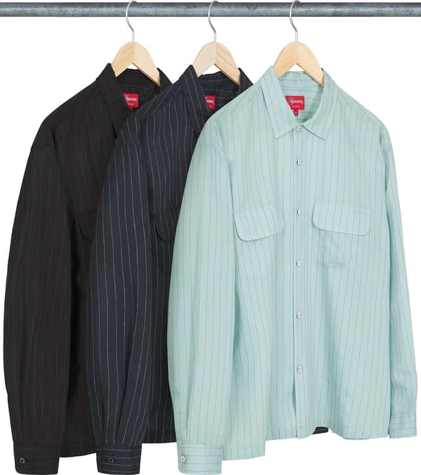 Supreme Pinstripe Linen Shirt - Product Image