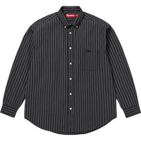 Supreme Pinstripe Shirt Black