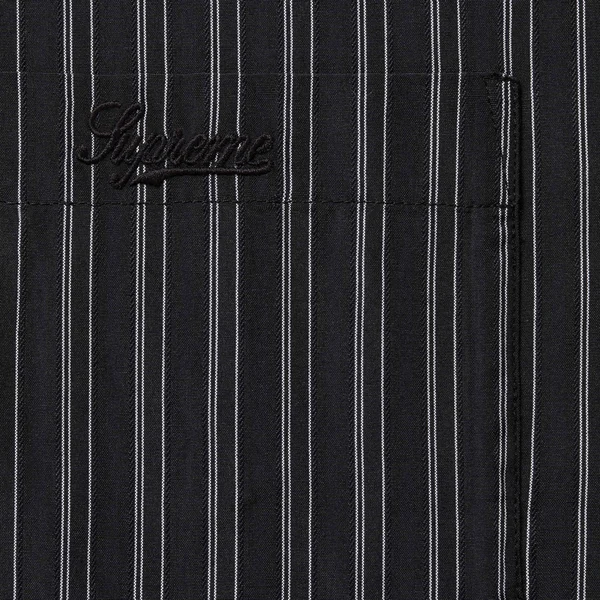 Supreme Pinstripe Shirt - Black (front)