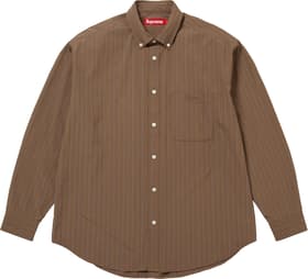 Supreme Pinstripe Shirt Brown