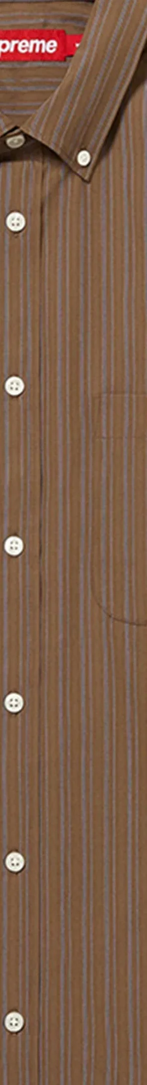 Supreme Pinstripe Shirt - Brown (front)