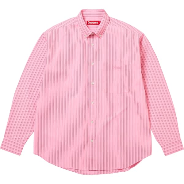 Supreme Pinstripe Shirt - Pink (front)