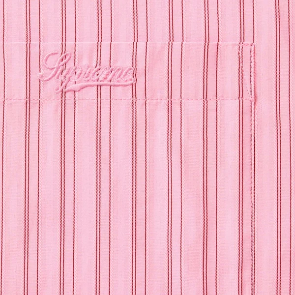 Supreme Pinstripe Shirt - Pink (front)