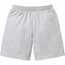 Supreme Pinstripe Sweatshort - Heather Grey (front)