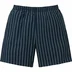 Supreme Pinstripe Sweatshort - Navy (front)