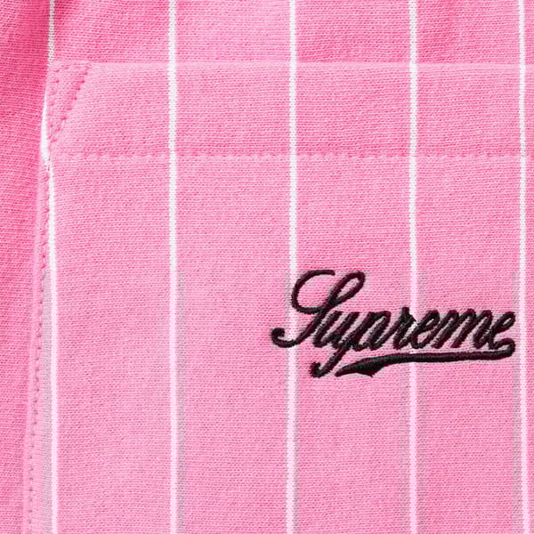 Supreme Pinstripe Sweatshort - Pink (front)