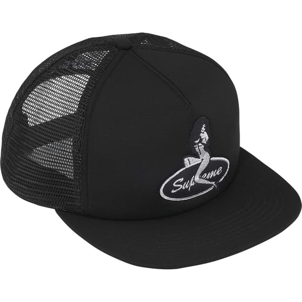 Supreme Pinup Mesh Back 5-Panel - Black (front)