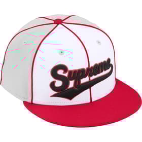 Supreme Piping Script Logo New Era Grey