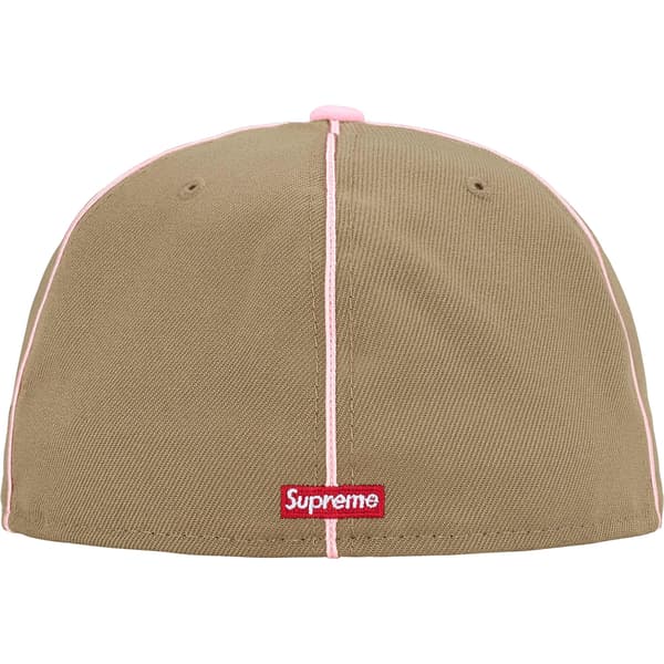 Supreme Piping Script Logo New Era - Tan (front)