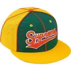 Supreme Piping Script Logo New Era Yellow