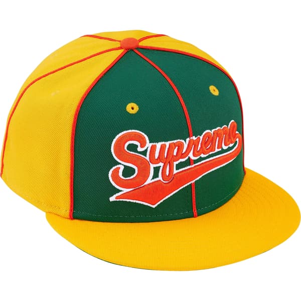 Supreme Piping Script Logo New Era - Yellow (front)