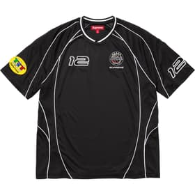 Supreme Piping Soccer Jersey Black