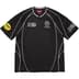 Supreme Piping Soccer Jersey - Black (front)