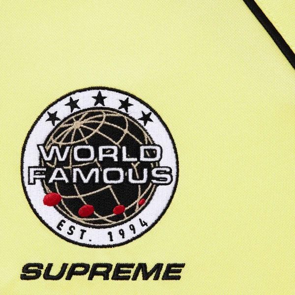 Supreme Piping Soccer Jersey - Pale Yellow (front)