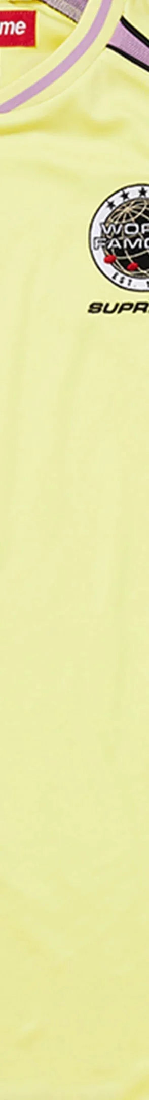 Supreme Piping Soccer Jersey - Pale Yellow (front)