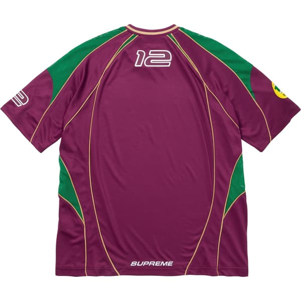 Supreme Piping Soccer Jersey - Raspberry (front)