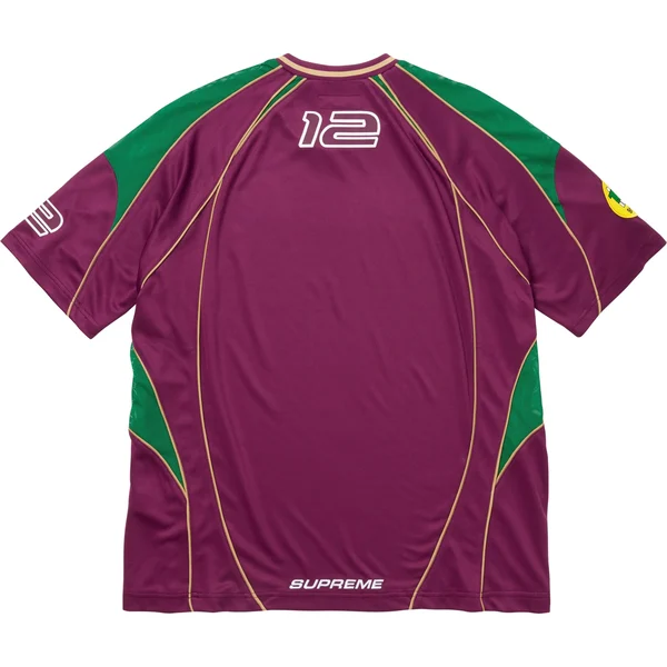 Supreme Piping Soccer Jersey - Raspberry (front)
