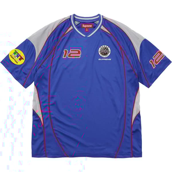 Supreme Piping Soccer Jersey - Royal (front)