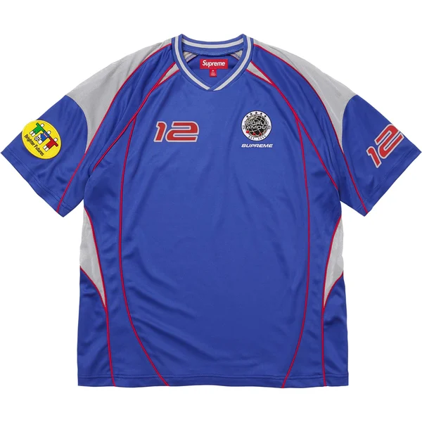 Supreme Piping Soccer Jersey - Royal (front)