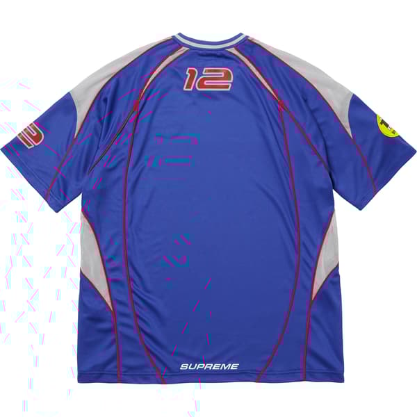 Supreme Piping Soccer Jersey - Royal (front)