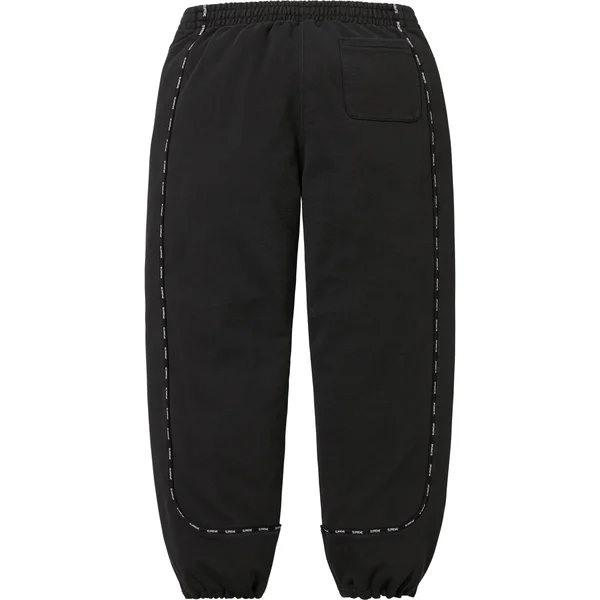 Supreme Piping Sweatpant - Black (front)