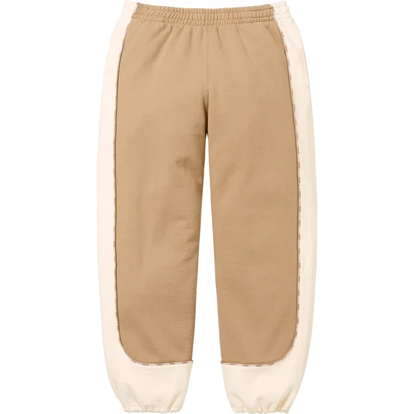 Supreme Piping Sweatpant - Dark Tan (front)