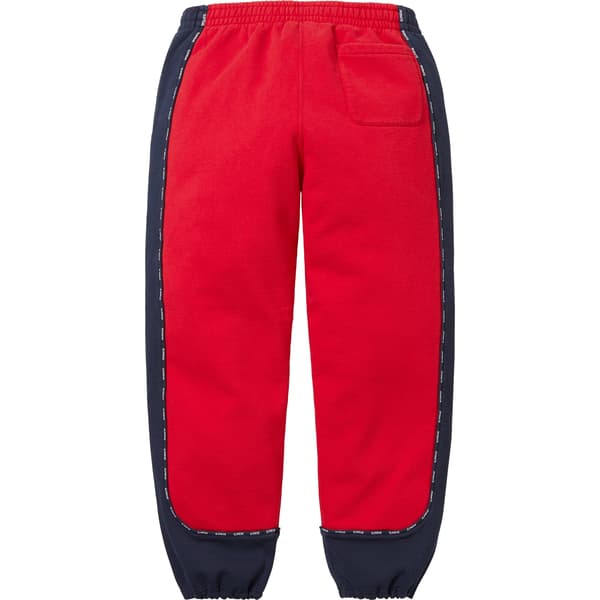 Supreme Piping Sweatpant - Red (front)