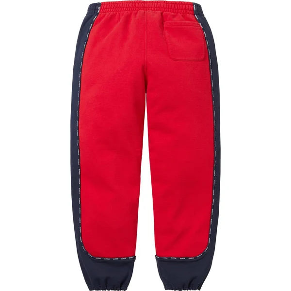 Supreme Piping Sweatpant - Red (front)