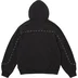 Supreme Piping Zip Up Hooded Sweatshirt - Black (front)