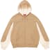 Supreme Piping Zip Up Hooded Sweatshirt - Dark Tan (front)