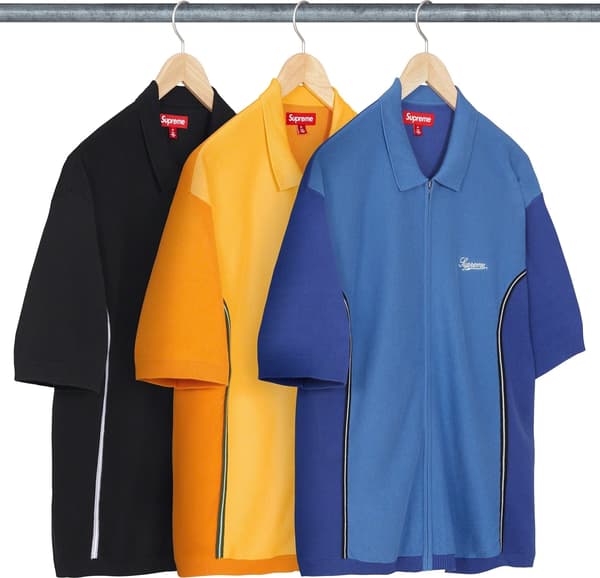 Supreme Piping Zip Up Polo - Product Image