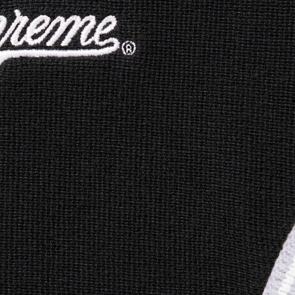 Supreme Piping Zip Up Polo - Black (front)