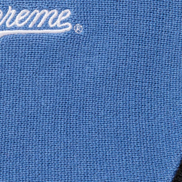 Supreme Piping Zip Up Polo - Dark Blue (front)