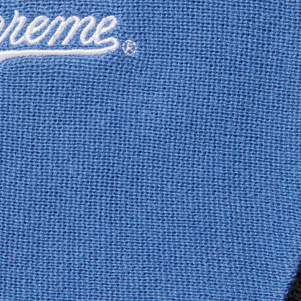 Supreme Piping Zip Up Polo - Dark Blue (front)