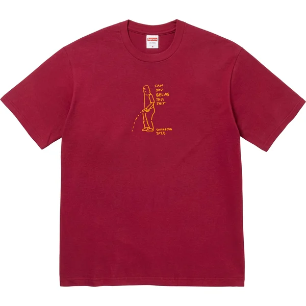 Supreme Piss Tee - Cardinal (front)