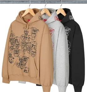 Supreme Pitbulls Embroidered Hooded Sweatshirt